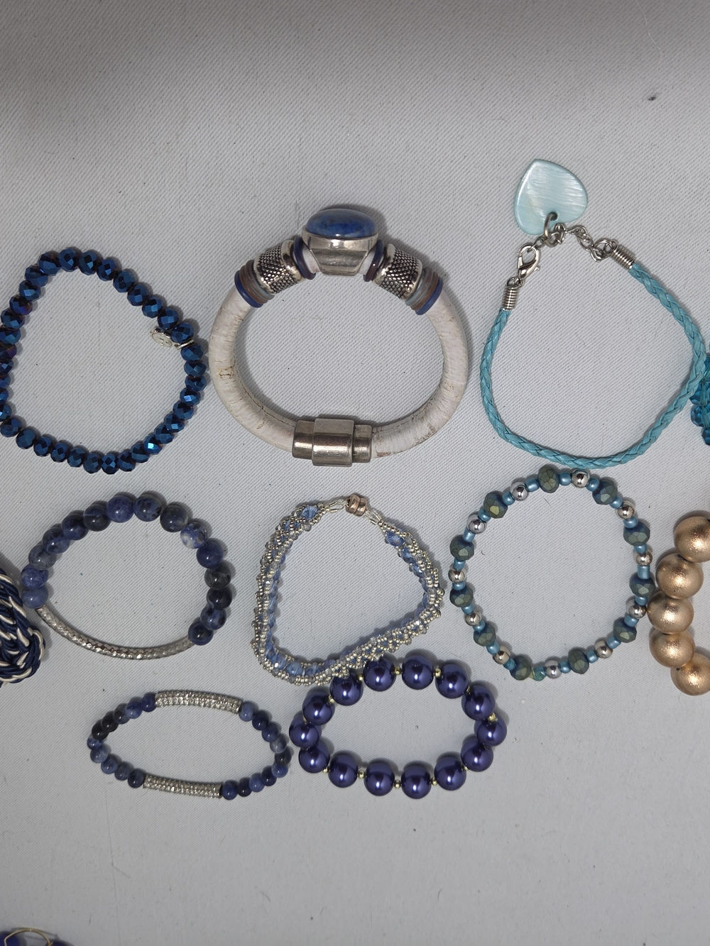 HUGE 30+ Costume Jewelry Lot LOFT Blue Nautical Navy Coastal Necklaces Earrings - Picture 5 of 12